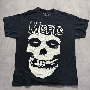 Misfits Crimson Ghost Skull Graphic T-Shirt Mens Large Black Punk Rock Band Tee